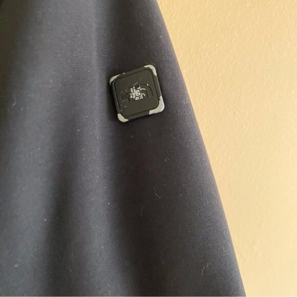 North Face Coat Woman Large Black Hyvent Down Filled Adjustable Pockets NO HOOD - Picture 7 of 16